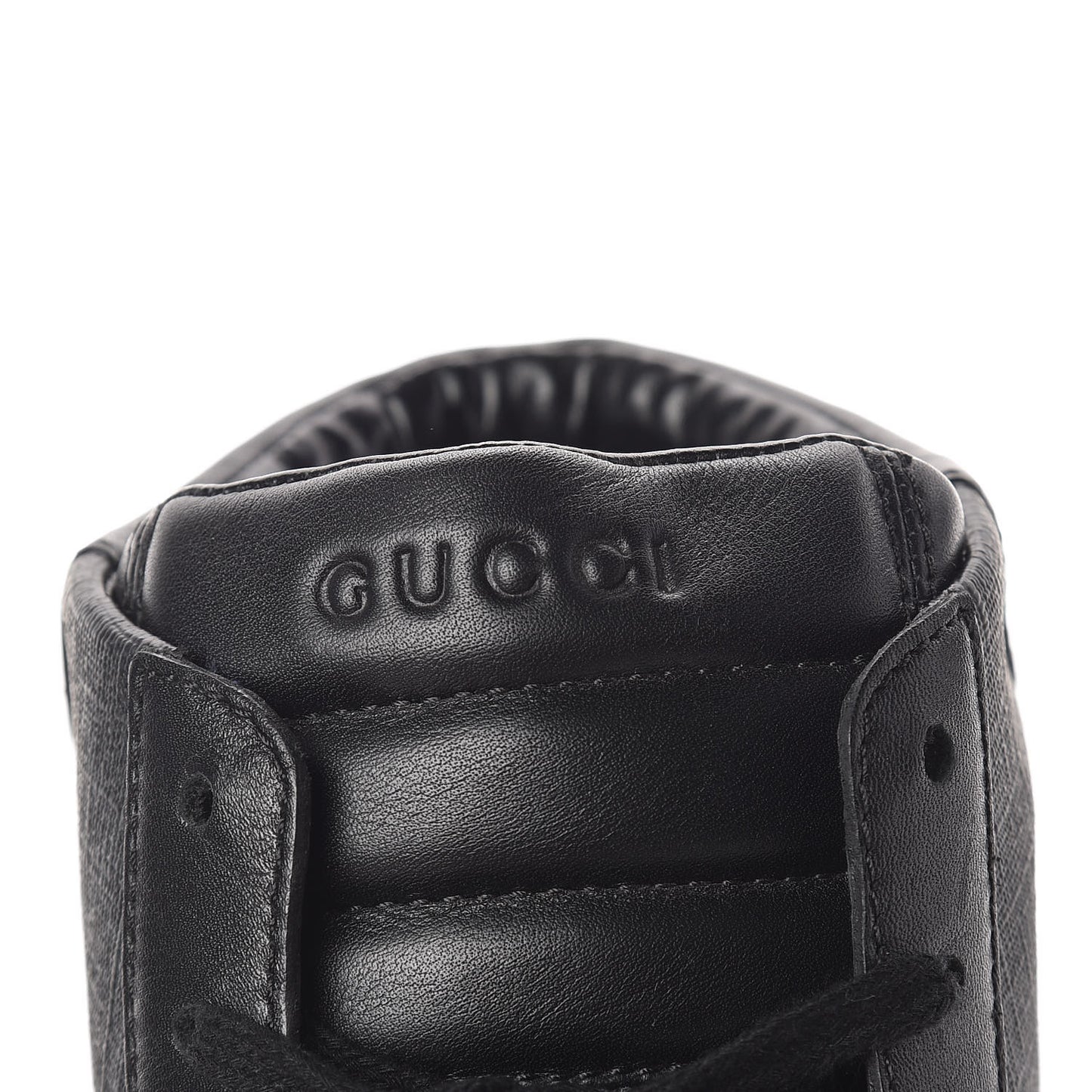 GG Supreme Monogram Calfskin Mens Hightop Sneakers 9.5 Black