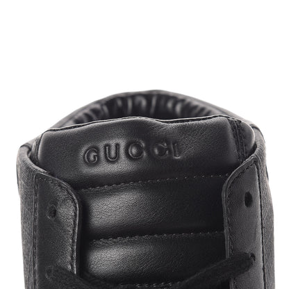 Gucci GG Supreme Monogram Calfskin Mens Hightop Sneakers 9.5 Black 6 of 13