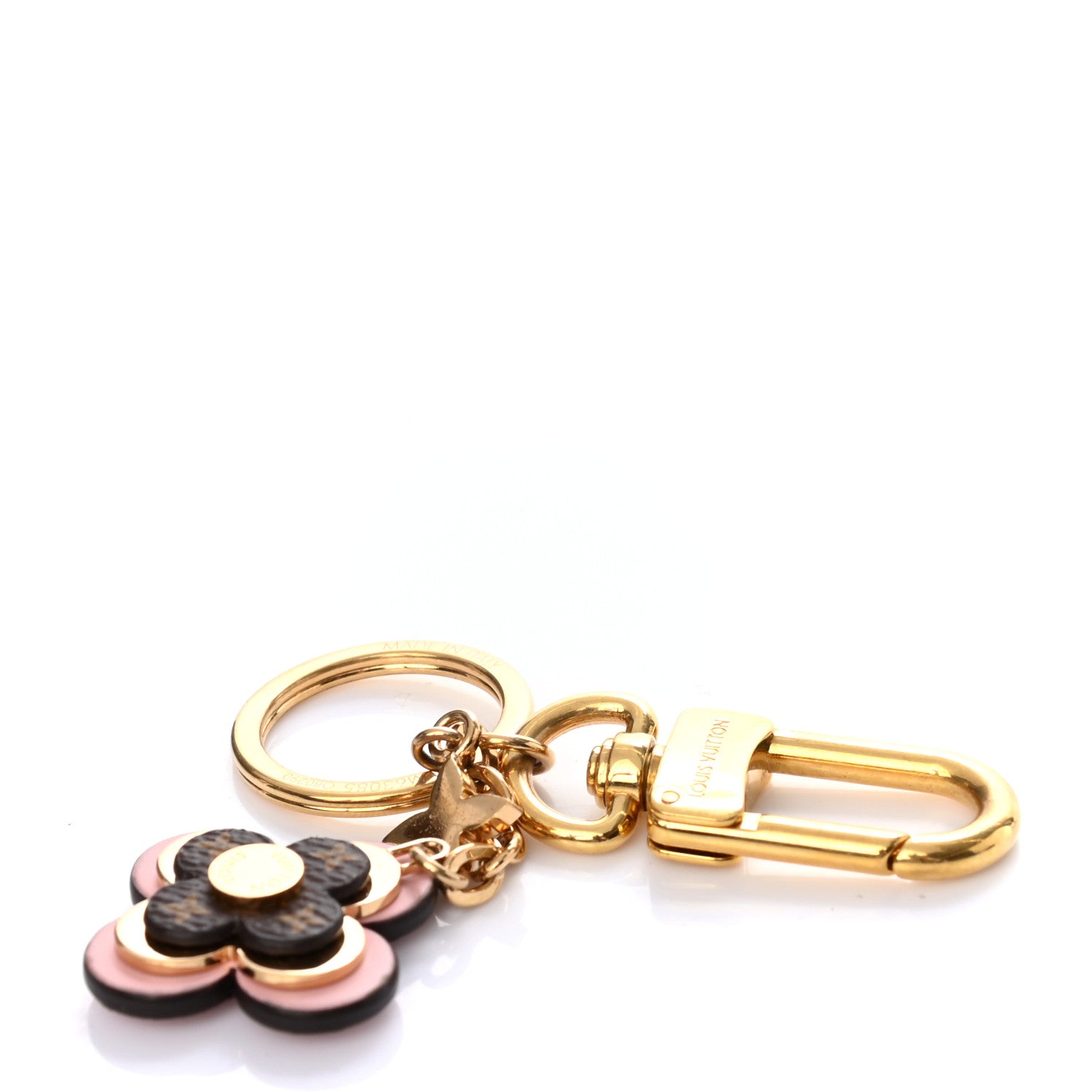 Louis Vuitton Monogram Blooming Flowers BB Bag Charm Key Holder Pink 3 of 3