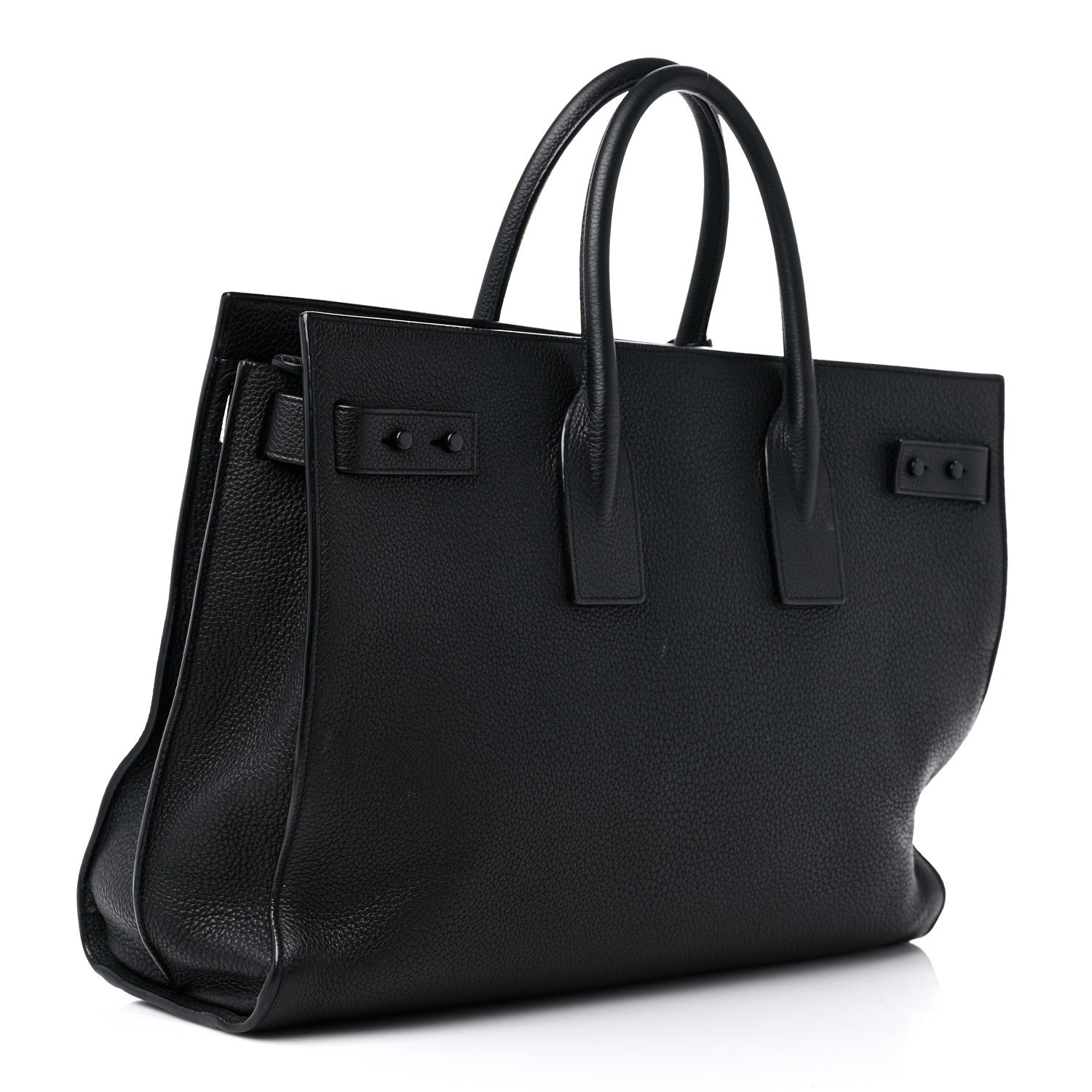 Saint Laurent Grained Calfskin Large Thin Sac De Jour Black 3 of 14