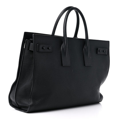 Saint Laurent Grained Calfskin Large Thin Sac De Jour Black 3 of 14
