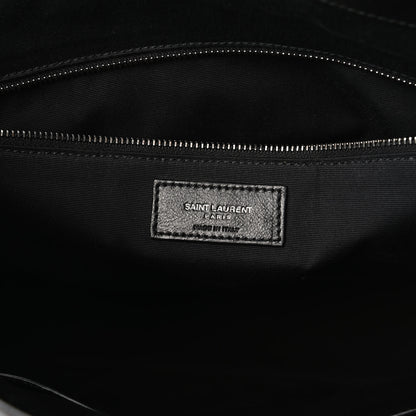 Saint Laurent Crinkled Calfskin Matelasse Monogram Medium Niki Shopper Tote Black 6 of 14