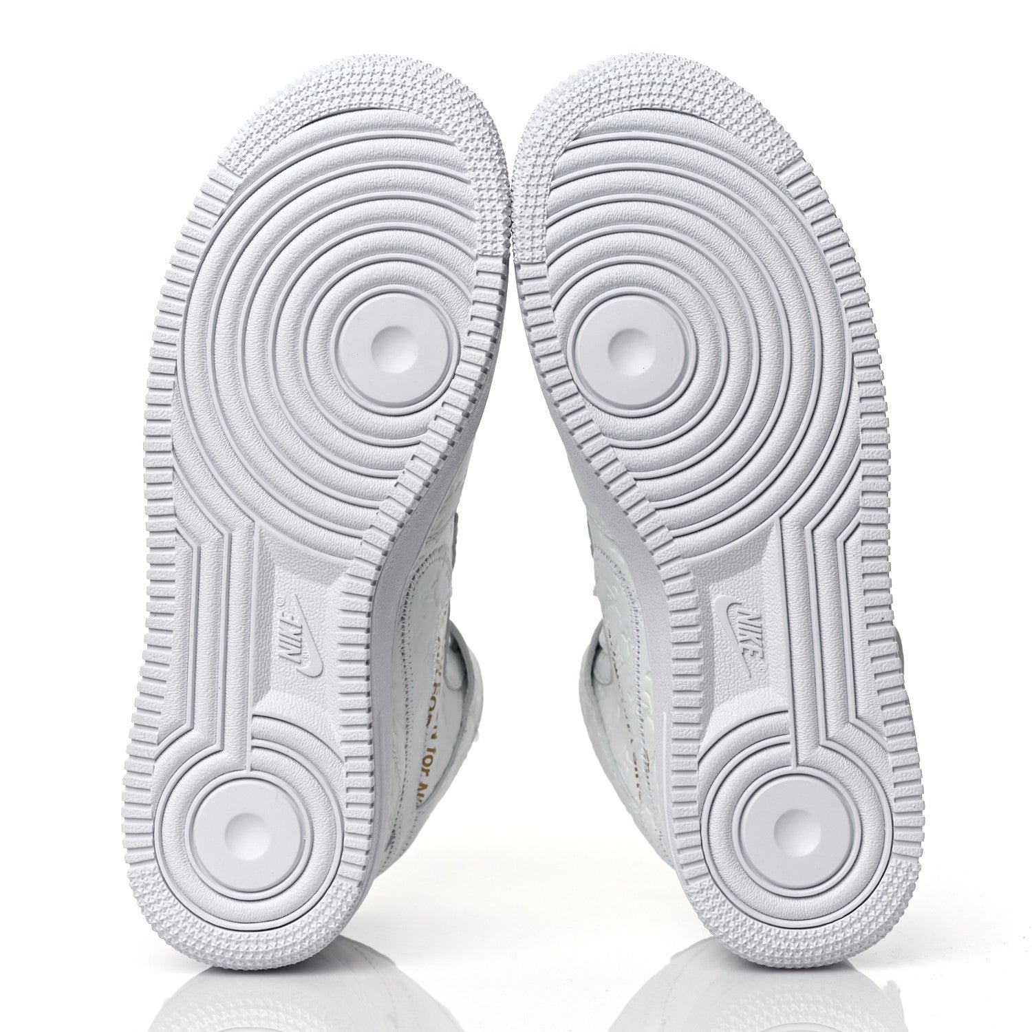 Louis Vuitton X NIKE AIR FORCE 1 Calfskin Monogram Mens Mid Sneakers 6 White 6 of 9