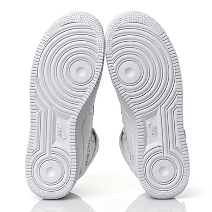 Louis Vuitton X NIKE AIR FORCE 1 Calfskin Monogram Mens Mid Sneakers 6 White 6 of 9
