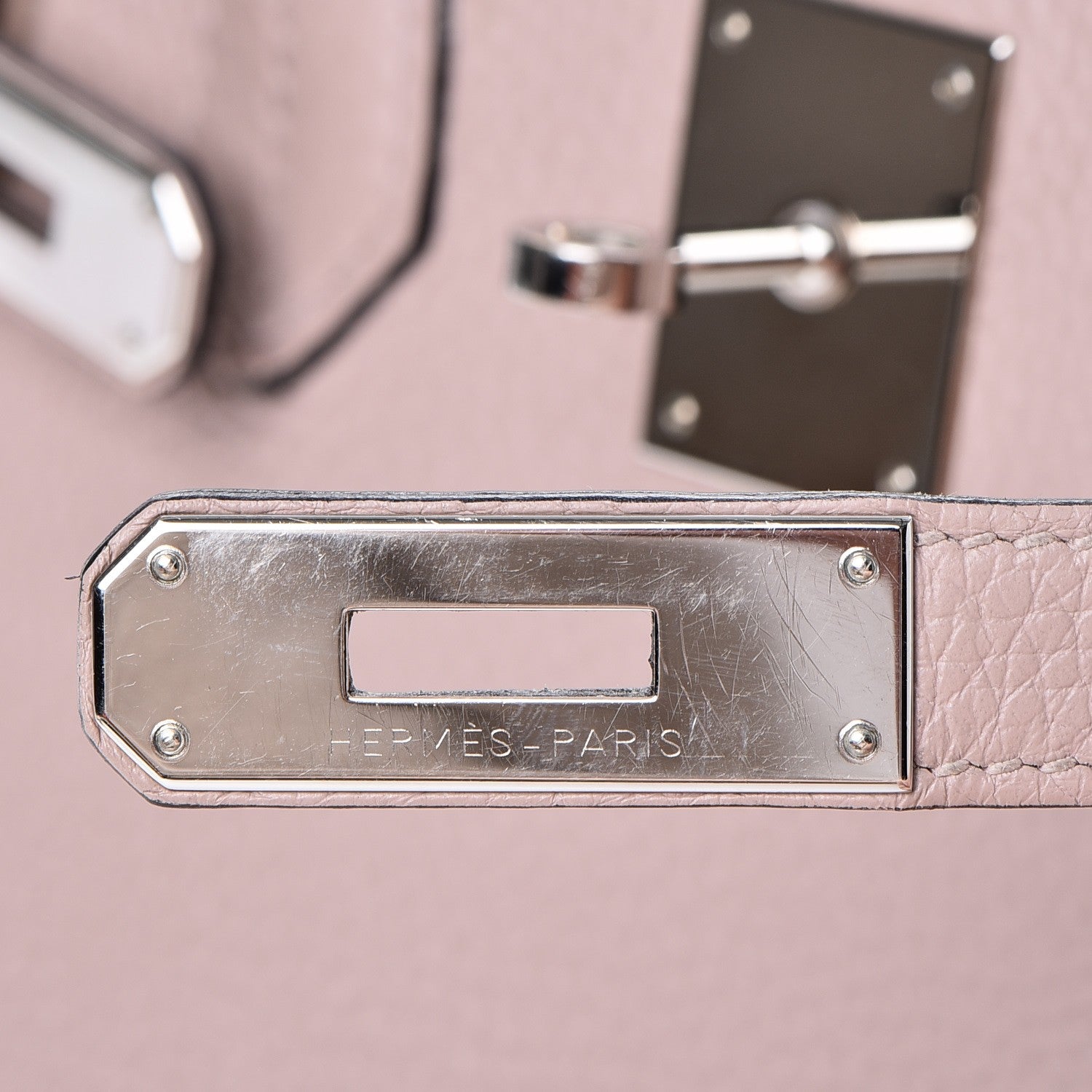 Hermes Taurillon Clemence Birkin 30 Glycine 24 of 44