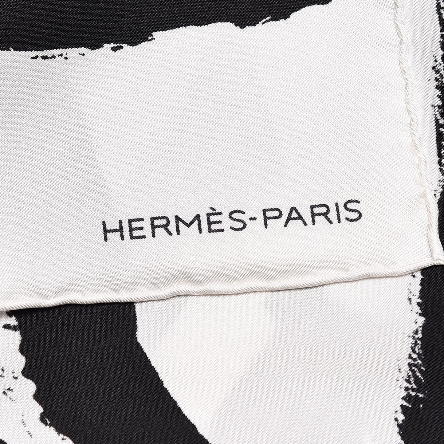 Silk Rosace De Janos Ber Scarf 90 White Black