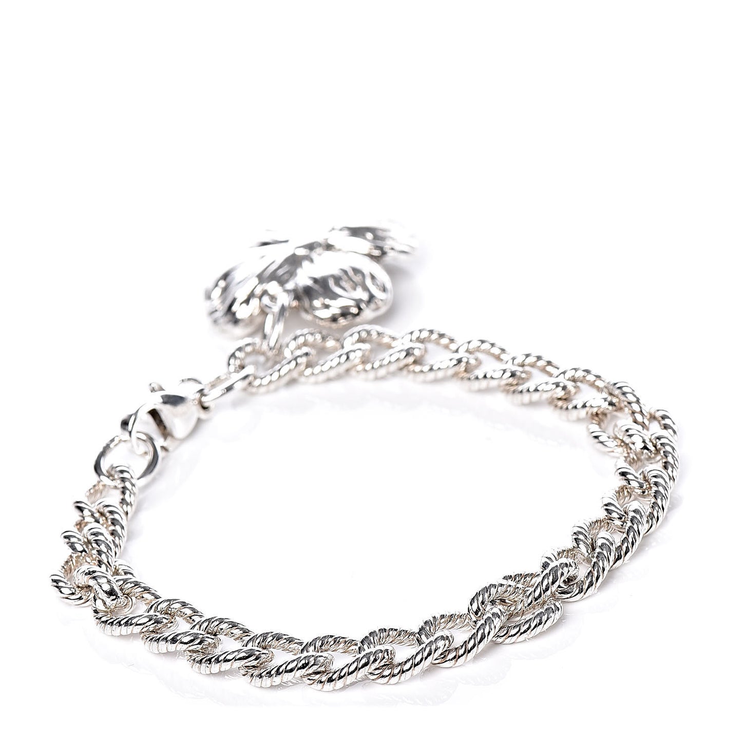 Sterling Silver Dogwood Charm Bracelet
