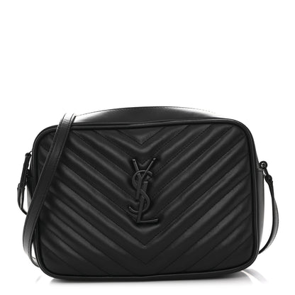 Saint Laurent Calfskin Matelasse Monogram Monochrome Lou Camera Bag Black 1 of 10