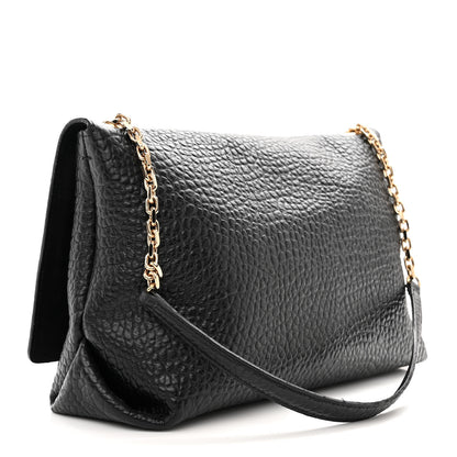Burberry Signature Grain Large Mildenhall Shoulder Bag Black 3 of 13