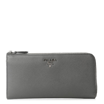 Prada Saffiano Metal Zip Around Wallet Marmo 1 of 7