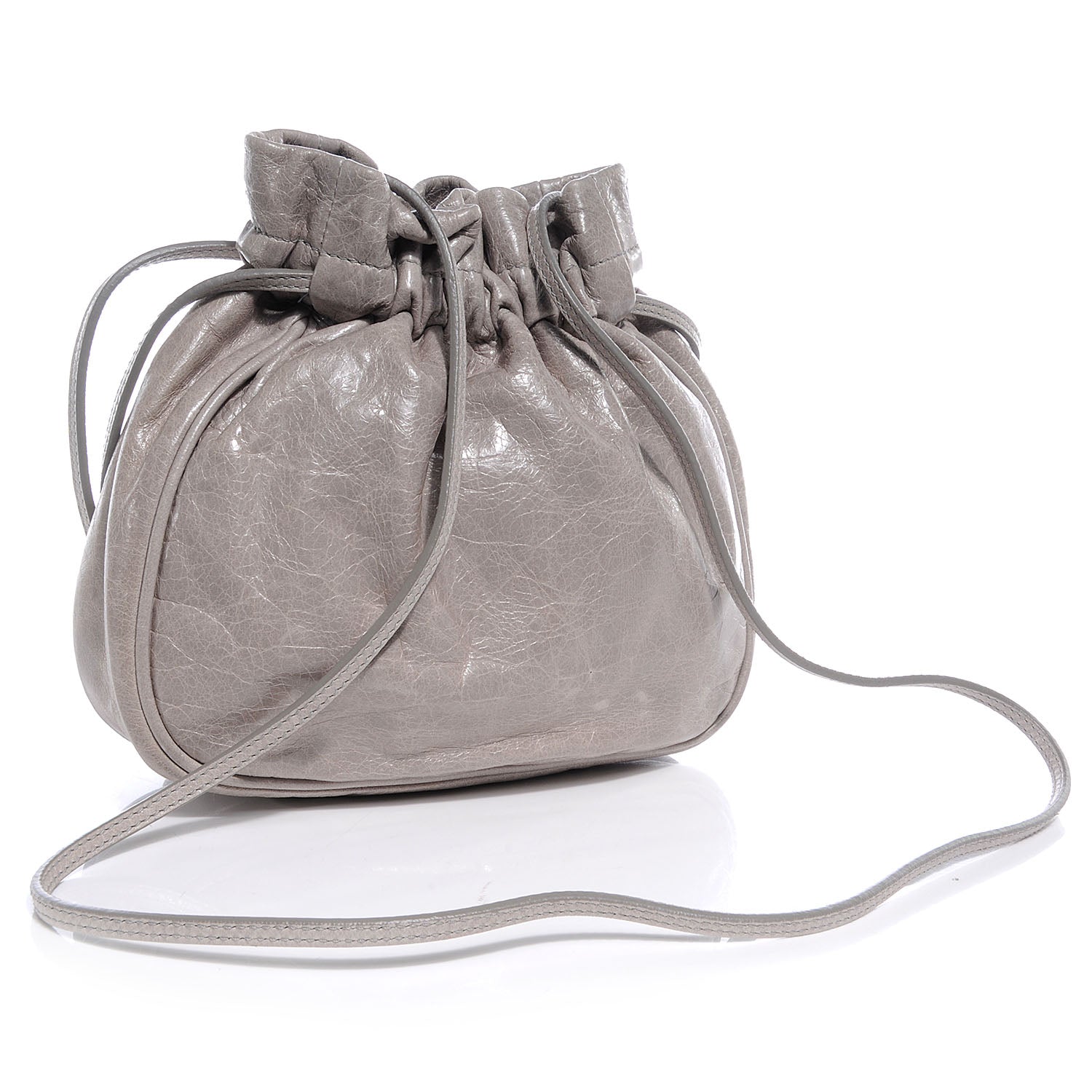 Miu Miu Vitello Shine Drawstring Bag Nube 3 of 8
