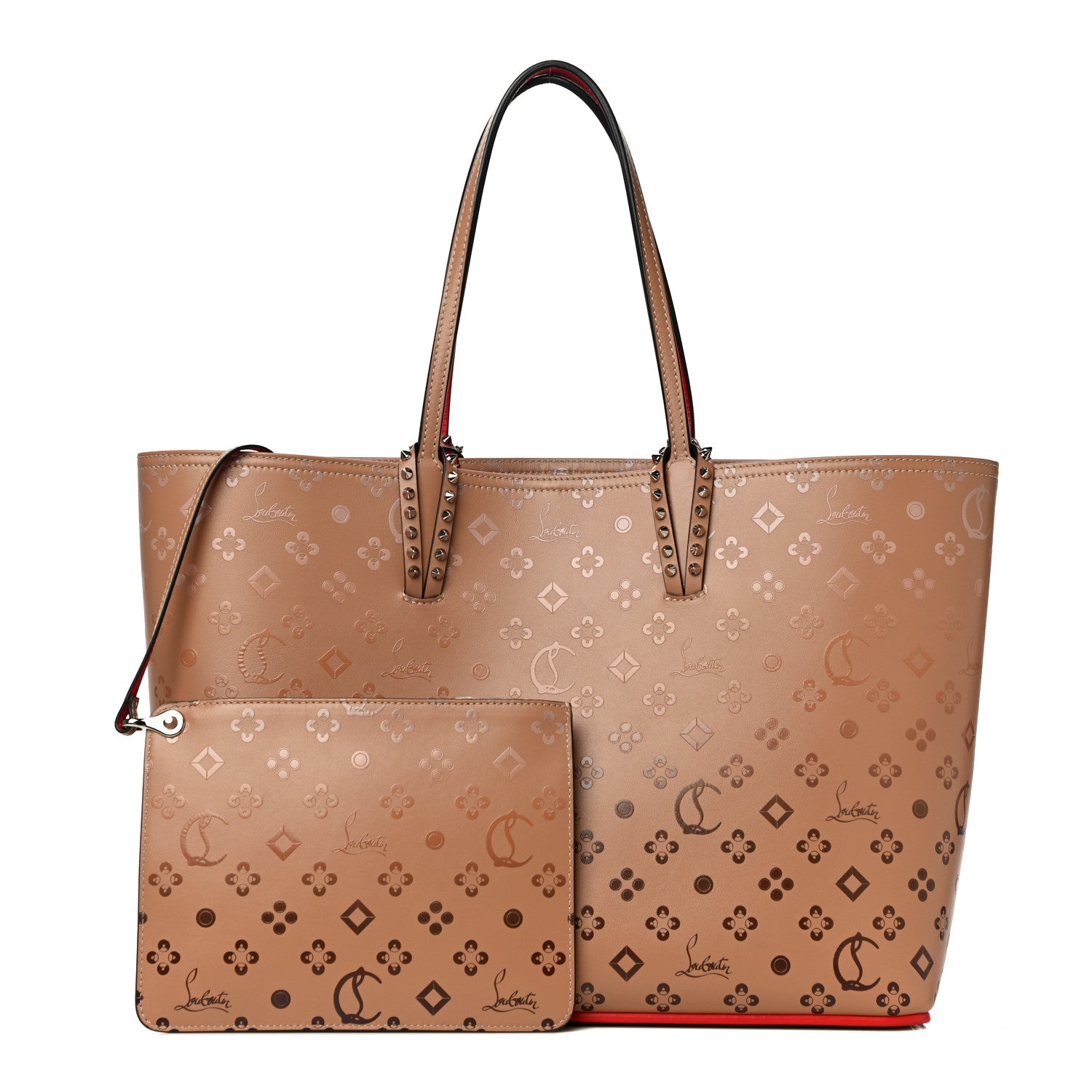 Christian Louboutin Calfskin Patent Degrade Loubinthesky East West Cabata Tote Nude 1 of 12
