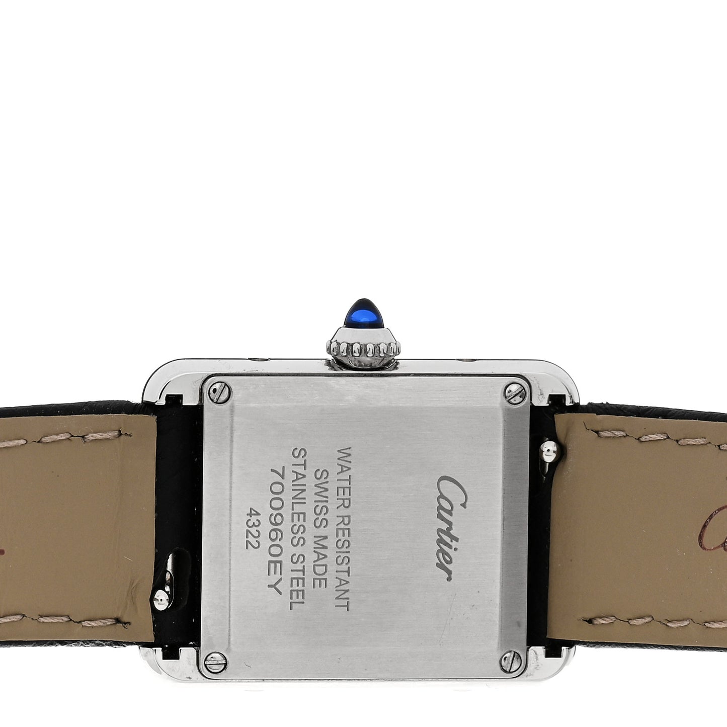 Stainless Steel Calfskin 22mm Must de Cartier Tank Quartz Watch