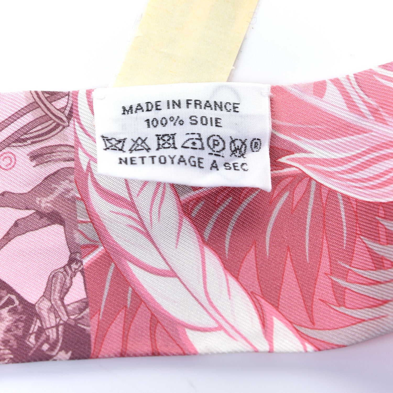 Hermes Silk Cheval Phoenix Twilly Grenadine Rose Gris 3 of 4