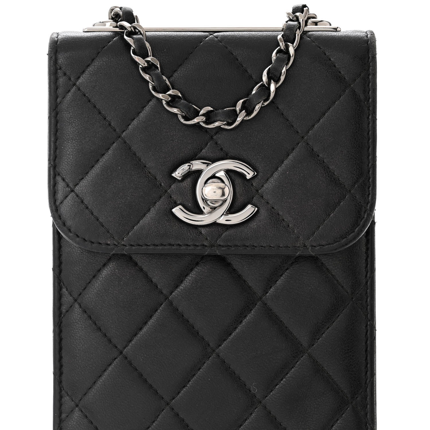 Chanel Lambskin Quilted Trendy CC Phone Holder Black 8 of 11