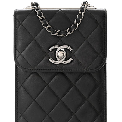 Chanel Lambskin Quilted Trendy CC Phone Holder Black 8 of 11