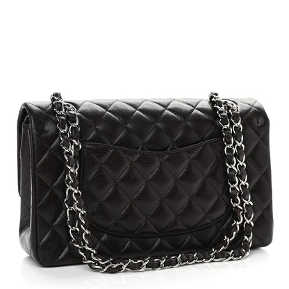 Chanel Caviar Quilted Medium Double Flap Black 3 of 12