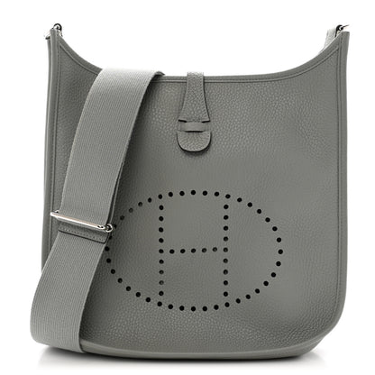 Hermes Taurillon Clemence Evelyne III PM Gris Mouette 1 of 11