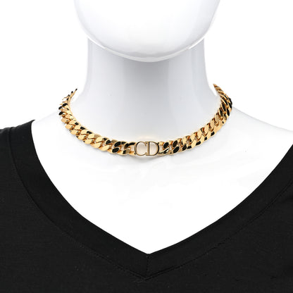 Christian Dior Metal Danseuse Etoile Chain Choker Necklace Gold 2 of 5