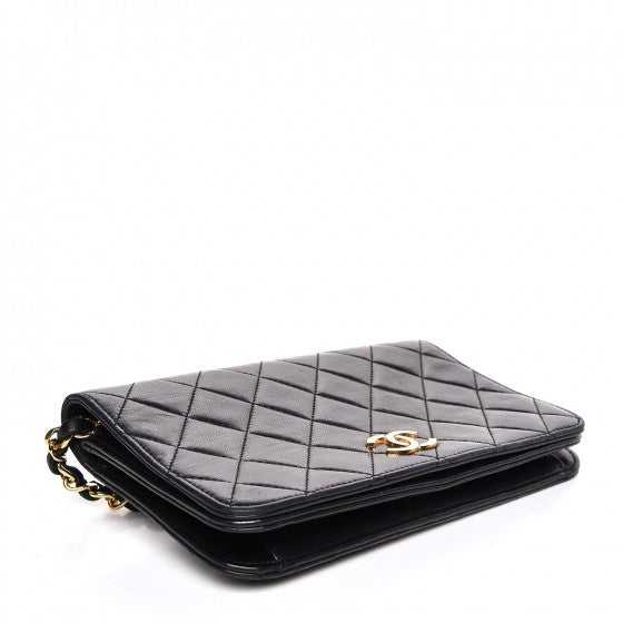 Lambskin Wallet On Chain WOC Black