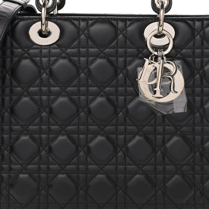Christian Dior Lambskin Cannage Large Lady Dior Black 8 of 10