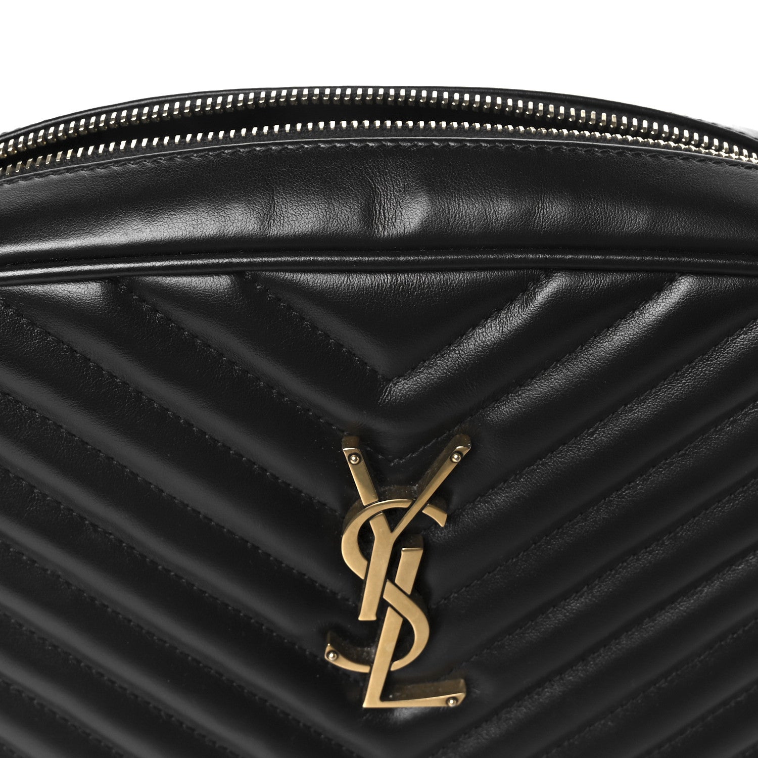 Saint Laurent Calfskin Matelasse Monogram Lou Camera Bag Black 11 of 12