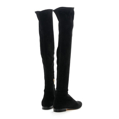 Jimmy Choo Suede Knee High Boots 36 Black 4 of 9