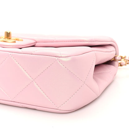 Chanel Pearly Lambskin Pearl Quilted Small Flap Pink 10 of 11