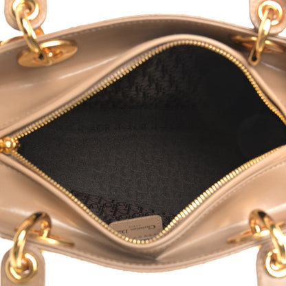 Christian Dior Patent Cannage Medium Lady Dior Brown 4 of 10