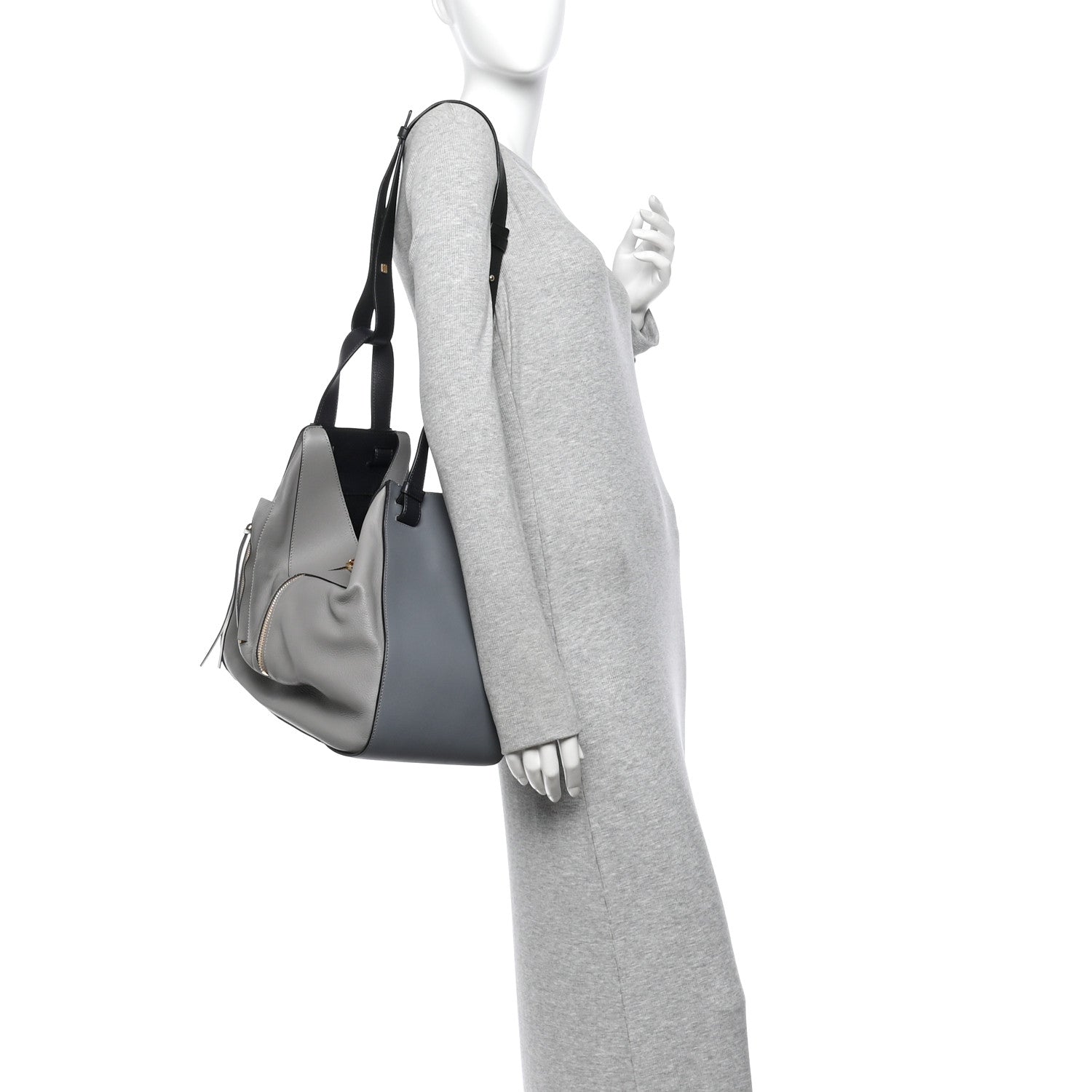 Loewe Calfskin Large Hammock Shoulder Bag Grey 2 of 10