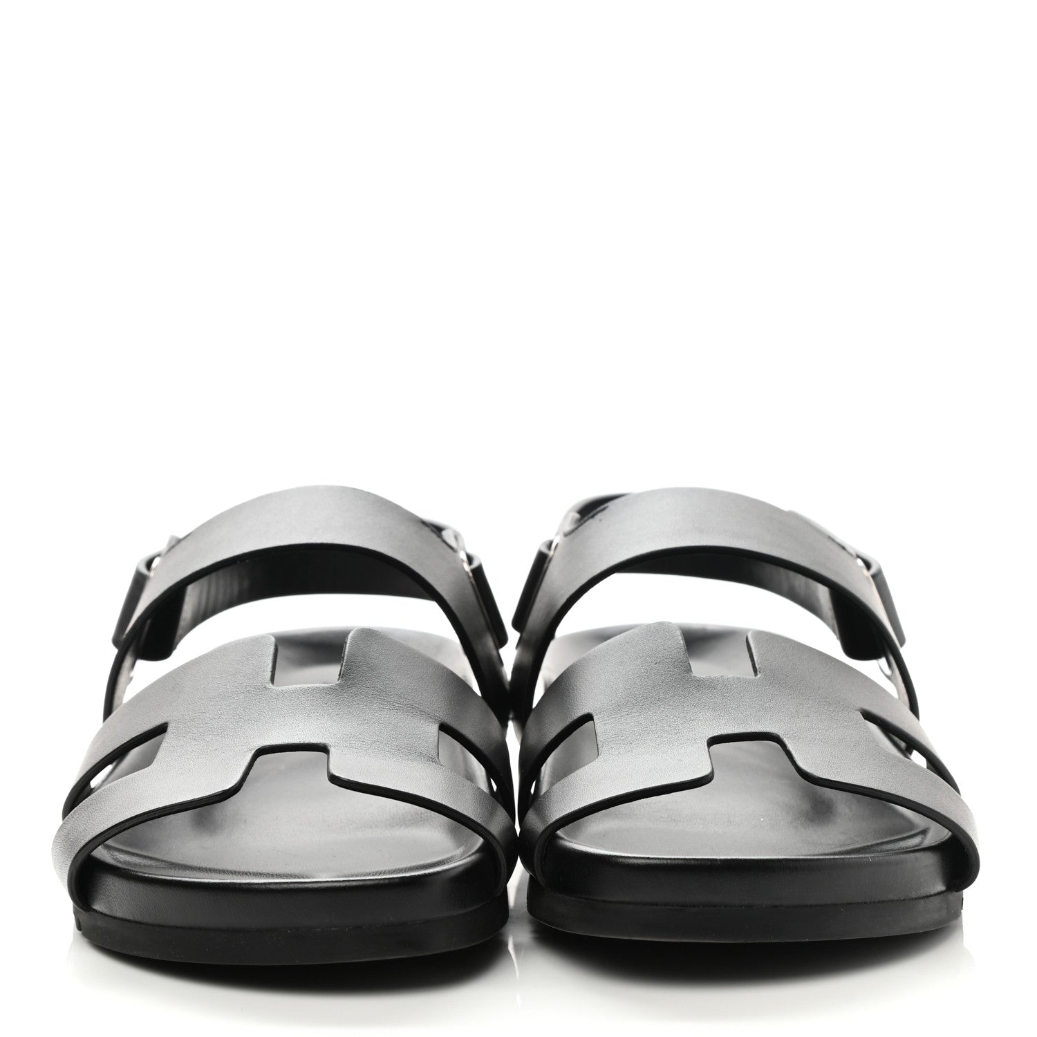 Hermes Calfskin Womens Takara Sandals 36 Black 2 of 9