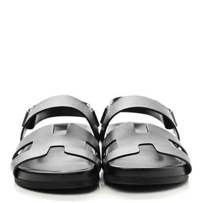 Hermes Calfskin Womens Takara Sandals 36 Black 2 of 9