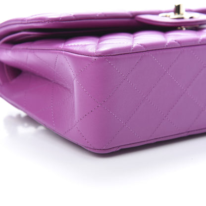 Chanel Lambskin Quilted Small Double Flap Purple 9 of 11