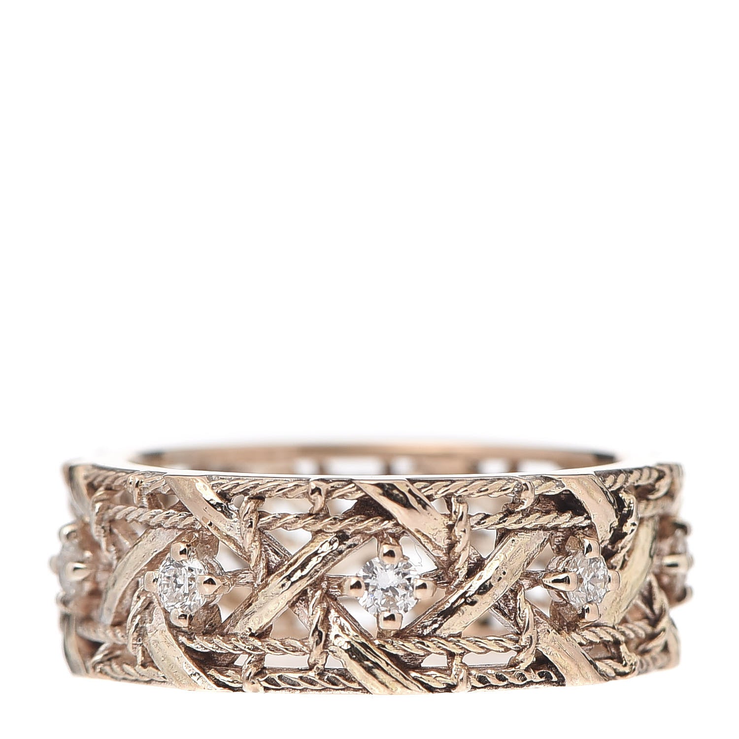 Christian Dior 18K Rose Gold Diamond My Dior Band Ring 50 5.25 1 of 5