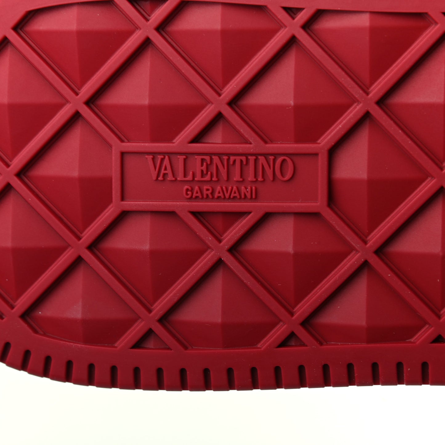 Nappa Mens One Stud Low Top Sneakers 41 White Valentino Red