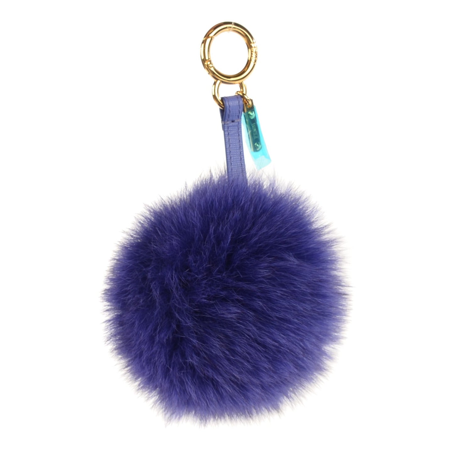 Fox Fur Pom Pom Bag Charm Berry