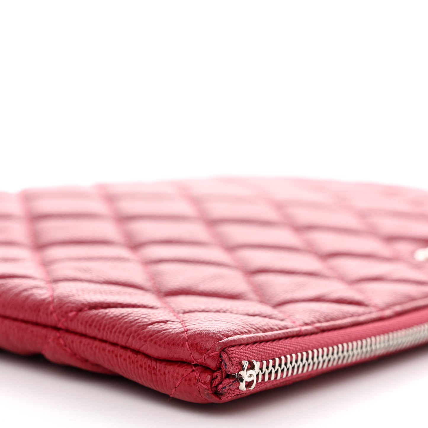 Caviar Quilted Medium Cosmetic Case Red
