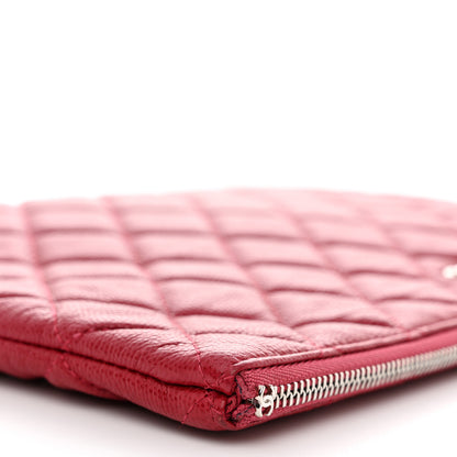 Chanel Caviar Quilted Medium Cosmetic Case Red 8 of 11