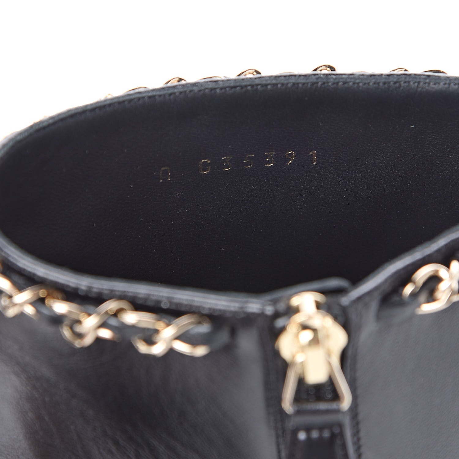 Chanel Lambskin Grosgrain CC Chain Cap Toe Short Boots 39.5 Black 8 of 9