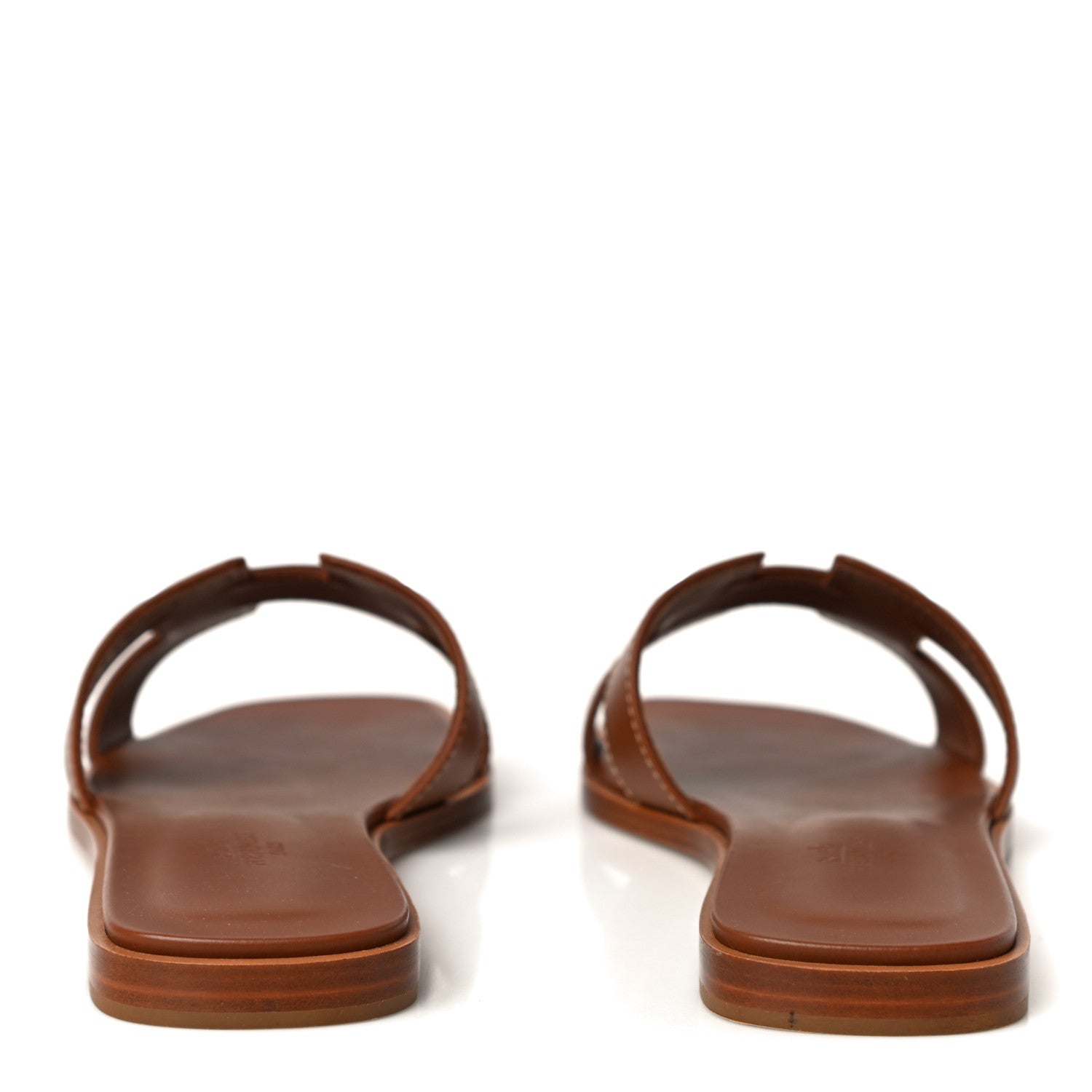 Hermes Box Calfskin Oran Sandals 37 Gold 6 of 10