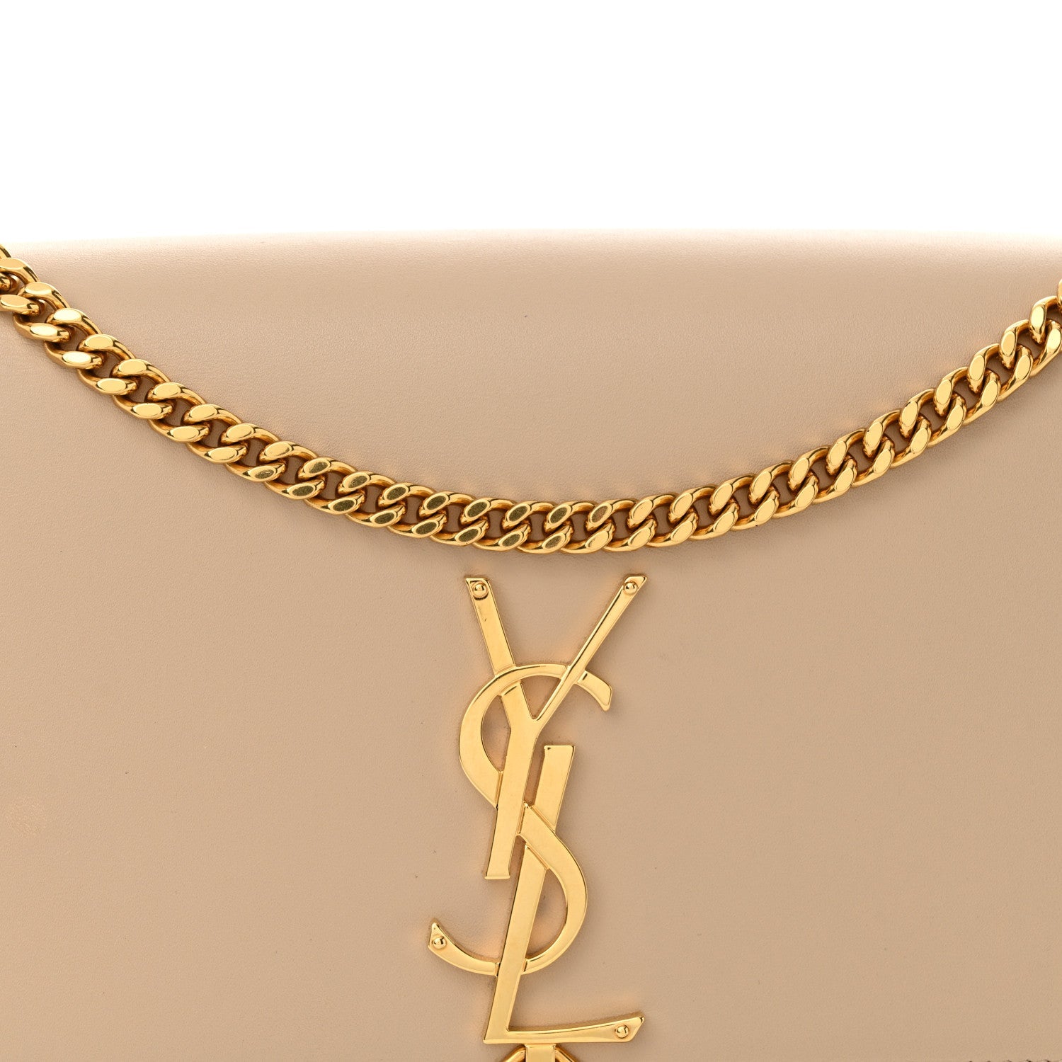 Saint Laurent Smooth Calfskin Medium Classic Monogram Kate Tassel Satchel Nude Powder 8 of 13
