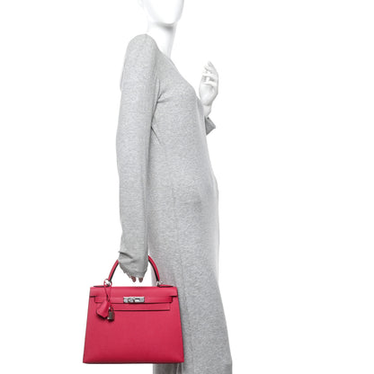 Hermes Epsom Verso Kelly Sellier 28 Framboise Prune 2 of 13