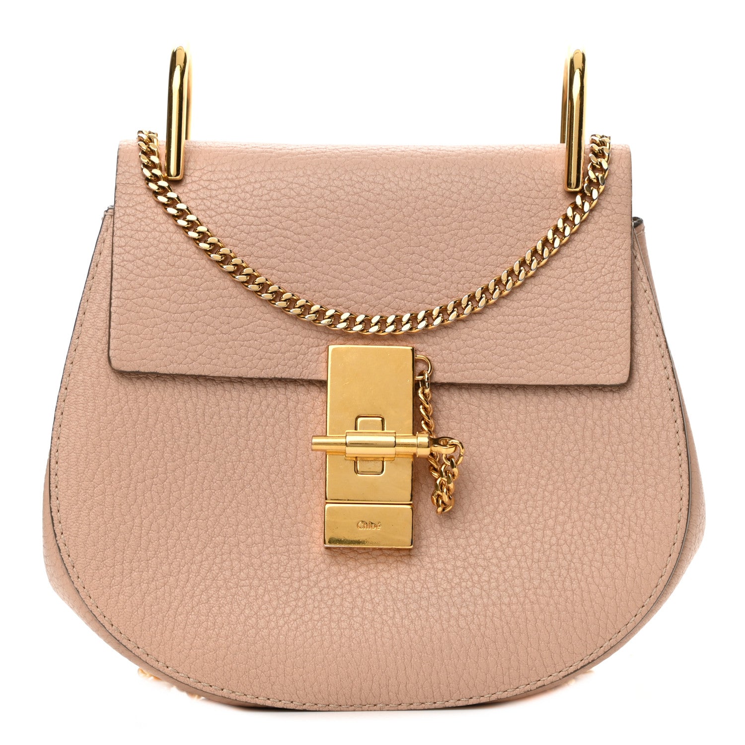 Chloe Grained Lambskin Drew Shoulder Bag Cement Pink 1 of 10