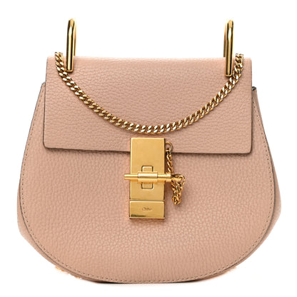 Chloe Grained Lambskin Drew Shoulder Bag Cement Pink 1 of 10