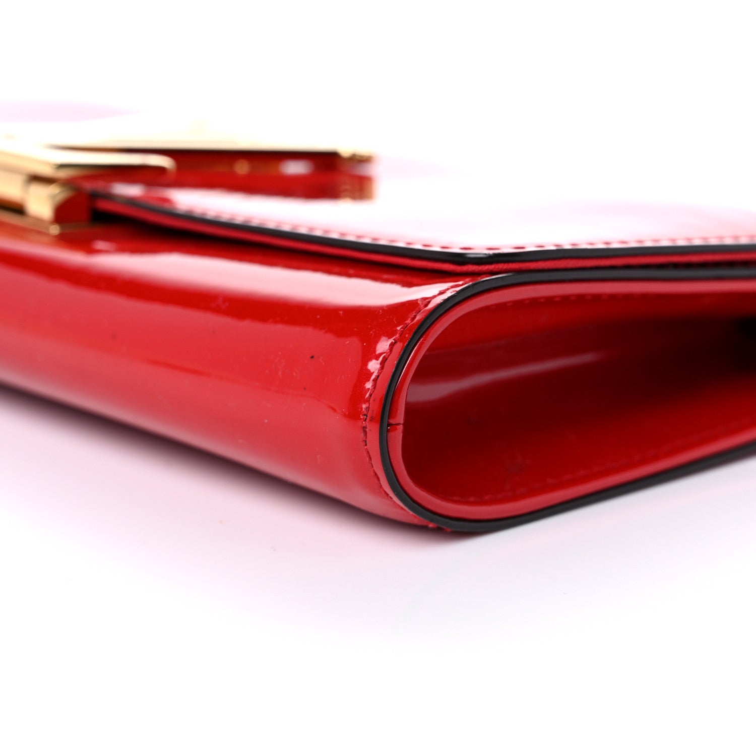 Louis Vuitton Patent Louise Clutch Cherry 7 of 21