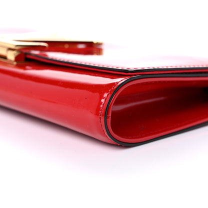 Louis Vuitton Patent Louise Clutch Cherry 7 of 21