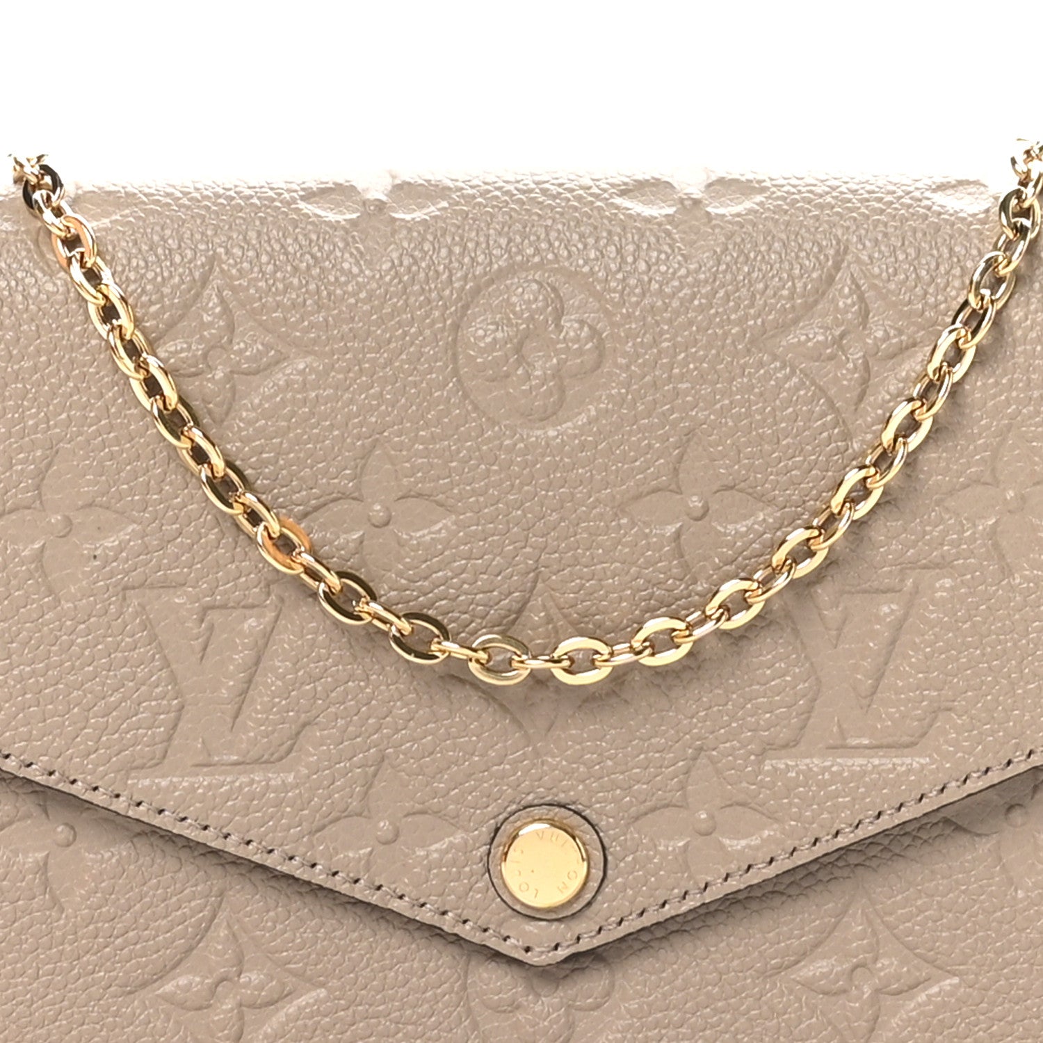 Louis Vuitton Empreinte Pochette Felicie Chain Wallet Tourterelle 6 of 9