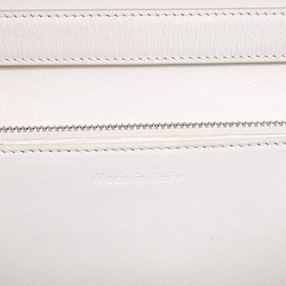Celine Liege Calfskin Medium Classic Box Flap Bag White 6 of 9