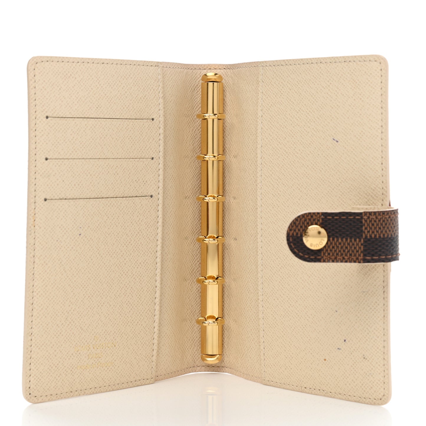 Damier Ebene Trunk Small Ring Agenda Cover White