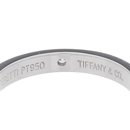Tiffany Platinum Diamond Elsa Peretti Band Ring 50 5.5 4 of 4